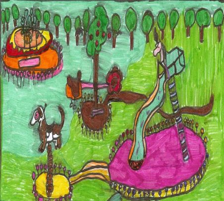 Uno dei disegni partecipante al concorso "Disegna il tuo parco a colori" 